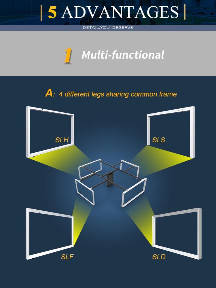 Commercial Office Furniture Steel Staff Computer Double Side Workstation Furniture