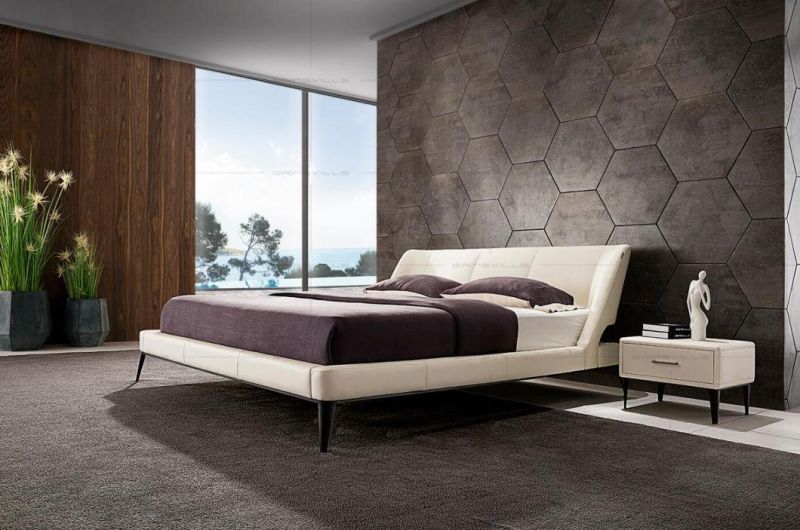 Hot Sell Model in Fashionable Headboard King Bed for Bedroom Furniture