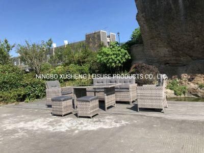 Wholesale Rattan/Wicker Outdoor Club Modern Leisure Patio Garden Furniture Sofa Set with Special Tude Aluminum Frame Woven Rope Round