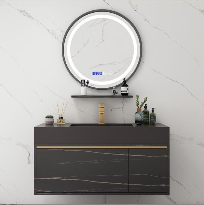 Nordic Bathroom Vanity Light Luxury Rock Board Modern Simple Wall Mounted Cabinet Bathroom Vanity