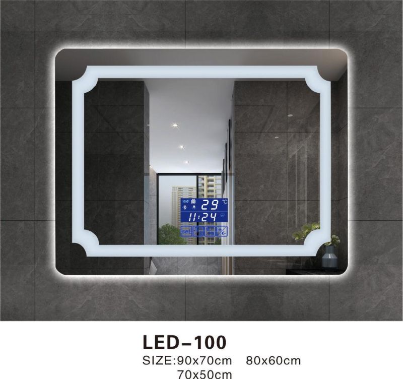 LED Lighted Bathroom Mirror with Shaver Socket