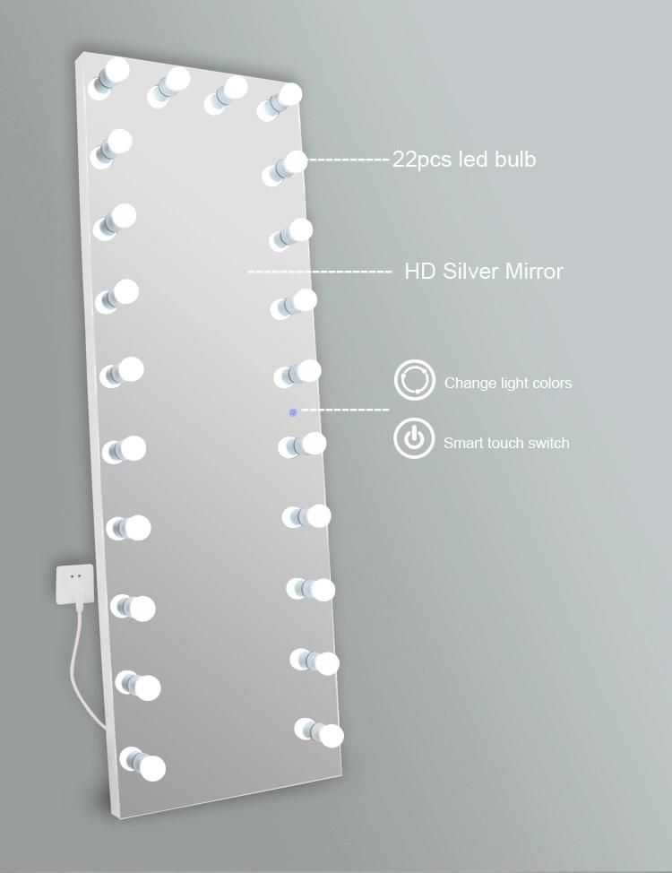 Wall Full Length LED Mirror for Hotel Bedroom Wedding Dress