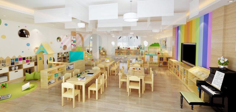 Nursery School Chair, Child Care Center Kids Chair, School Classroom Solid Wood Chair, Kindergarten Preschool Day Care Center Children Stac-Able Chair