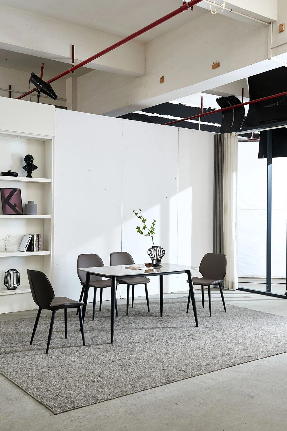 Modern Grey Shell-Shaped Dining Chair