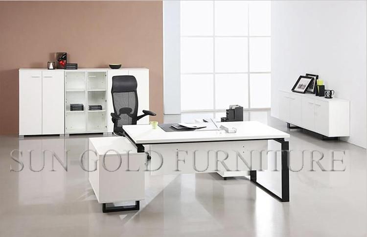 (SZ-ODL318) New Design Metal Foot Cleverish CEO Office Desk Simple Computer Desk