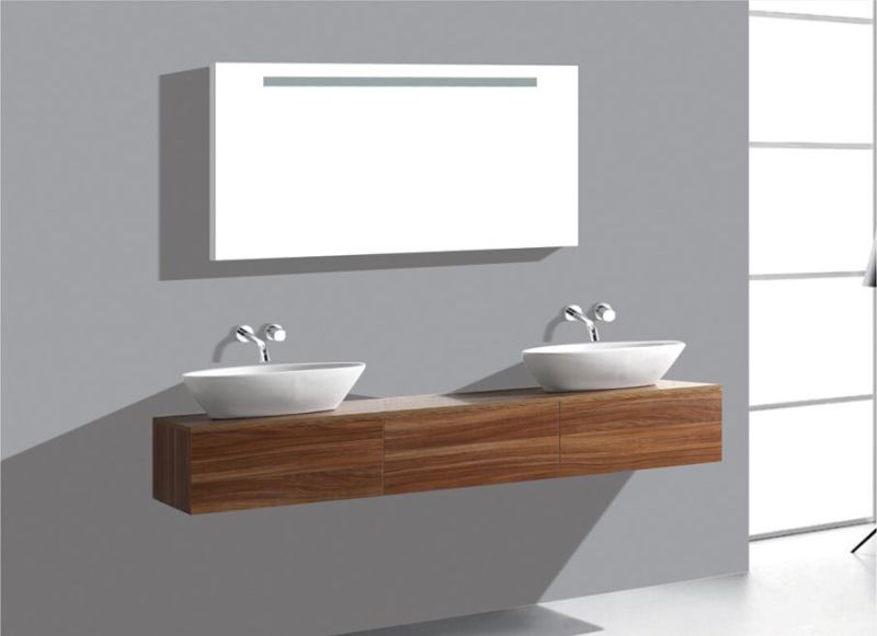 2022 China Factory New Design Modern Plywood Bathroom Cabinet with Mirror Cabinet