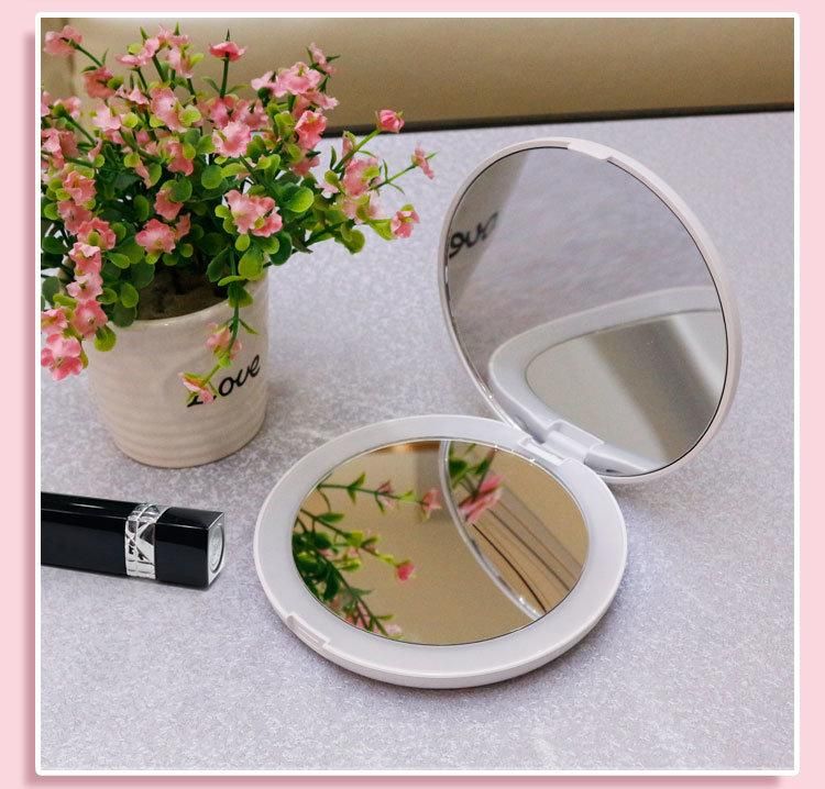 High Definition Foldable Pocket Mirror Rechargeable 1000mAh Battery Inbuilt Cosmetic Mirrors