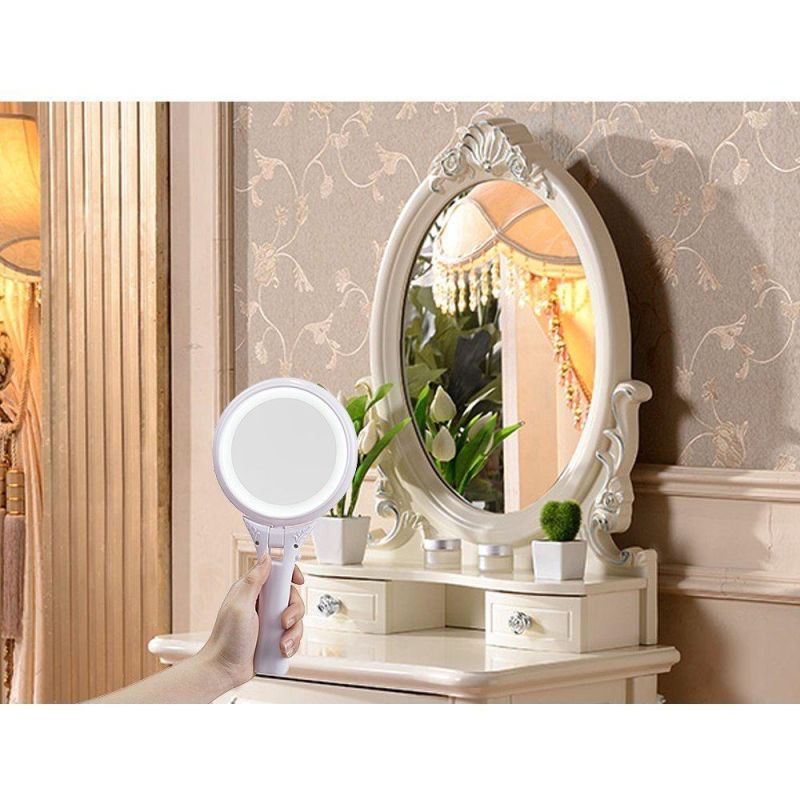 Makeup Mirror Fashion Durable Double Side Hand Carry Mirror