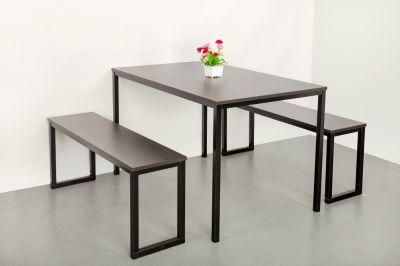 Modern Studio Collection Soho Dining Table with Two Benches / 3 Piece Set, Espresso