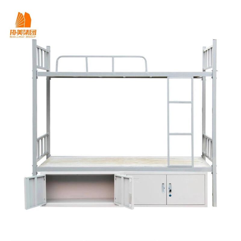 Assembly School or Dormitory Metal Steel Bunk Bed, School Furniture with Storage Box.