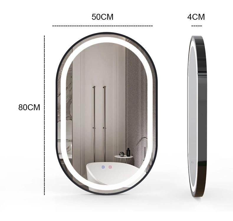 Top Selling Wall-Mounted Oval LED Bathroom Mirror