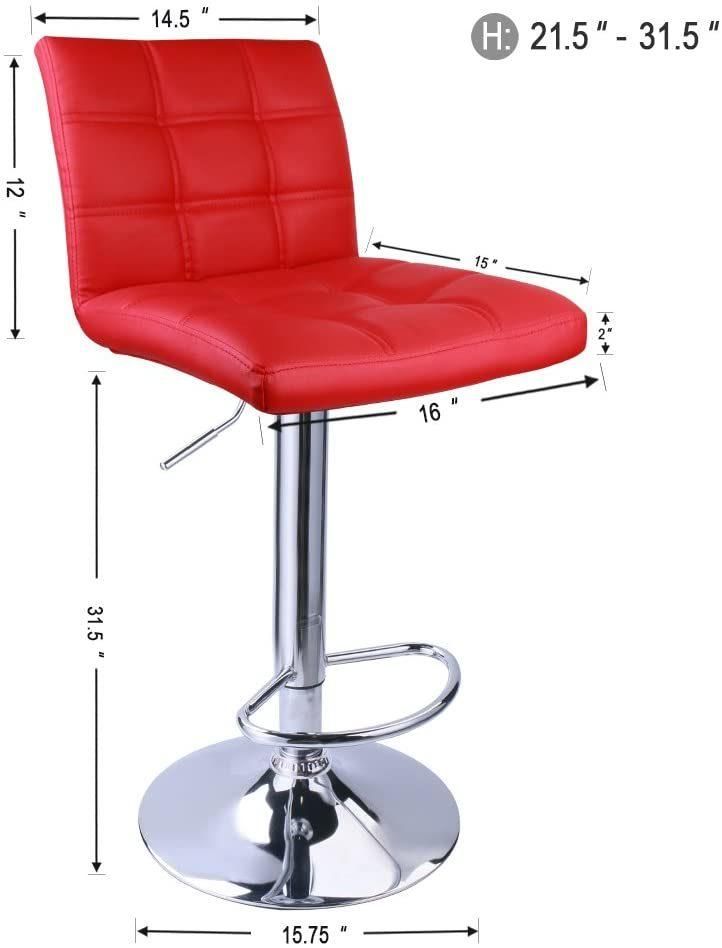 PU Leather Modern Adjustable Swivel Barstools Hydraulic Bar Stools