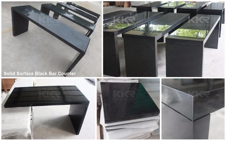 New Design Hotel Project Furniture Customized Artificial Solid Surface Stone Bar Table