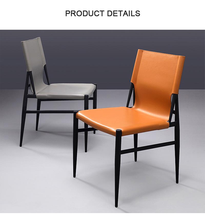 Modern Design Hotel Dining Furniture Saddle Leather Reception Chair