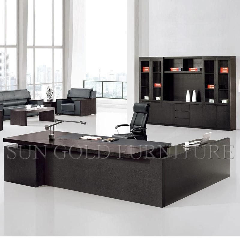 Simple Design Melamine Office Desk with Vice Cabinet (SZ-ODL311)