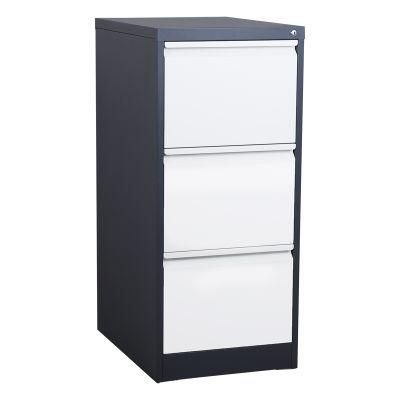 Office Metal Drawer Cabinet 3 Drawer Metal Letter File Cabinet in Black