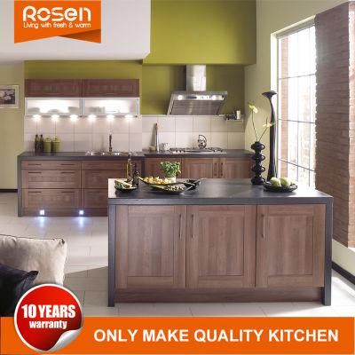 Custom Modern Modular Durable Wood Grain Laminate Kitchen Cabinet