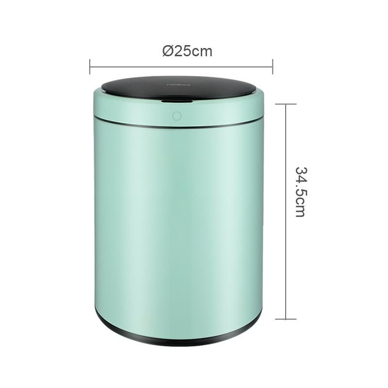 9L Kitchen Stainless Steel Metal Trash Can Modern Dust Bin Gold