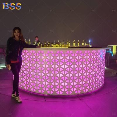 Luxury Translucent Stone Semi Circle Home Bar Counter