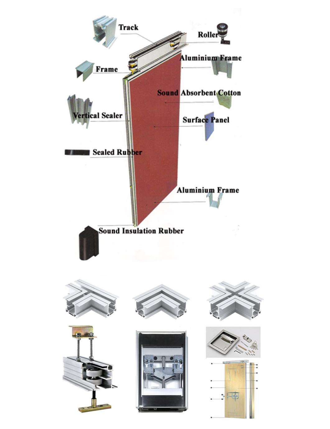 Operable Acoustic Partition Walls Movable Room Partition Walls for Multi-Function Hall