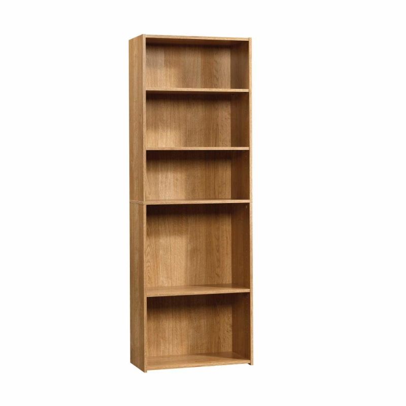 5-Shelf Office Bookcase, Cherry Finish