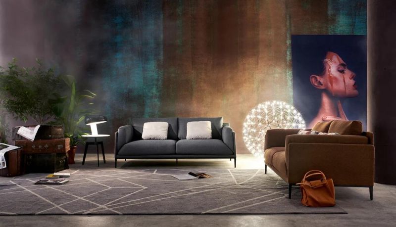 Lm16 Latest Fabric 3seater Sofa, Italian Modern Design Living Set, Italian Minimalist Style Sofas in Home and Hotel