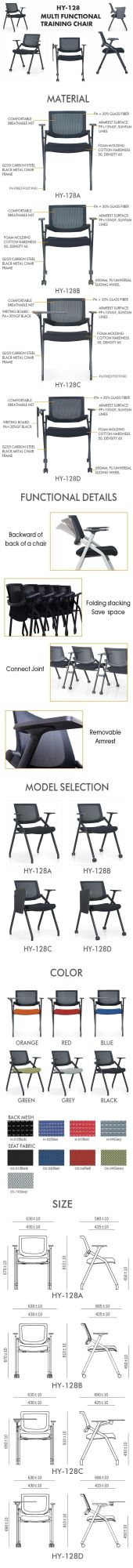 Executive Meeting Training Mesh Chair with Armrest