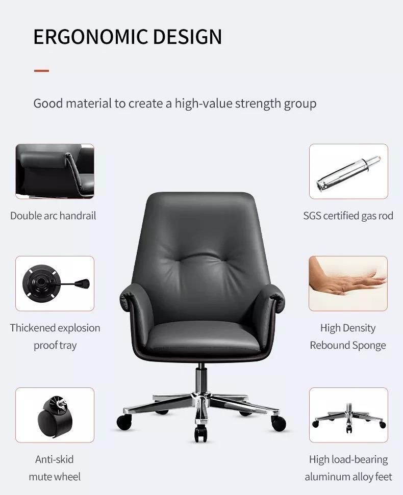 Wholesale Modern Furniture Computer Chairs Leather Adjustable Ergonomic Comfortable Executive Swivel Office Chair