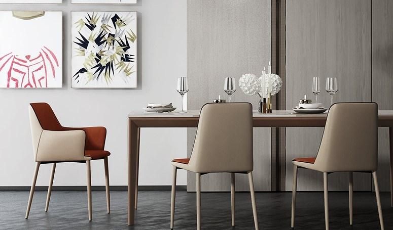 Modern Restaurant Home Furniture Upholstered Leather Dining Chairs