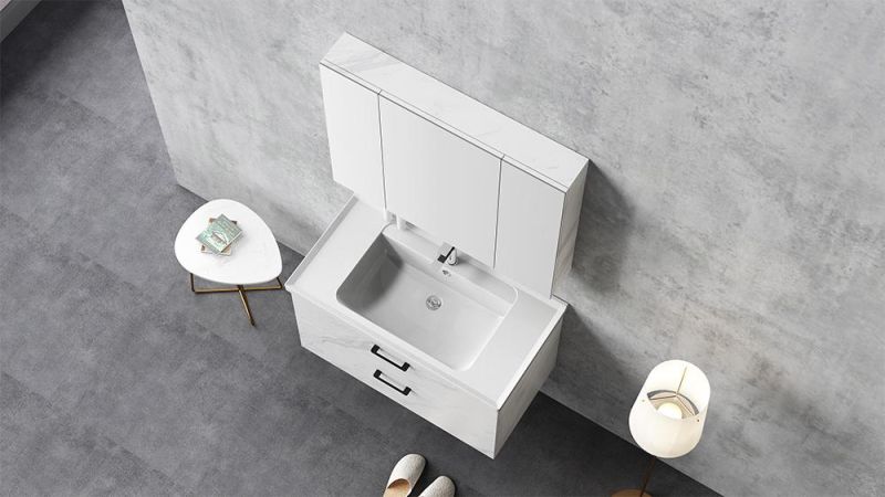 High Quality Wall Hung Elegant Bathroom Vanity Solid Wood Cabinet