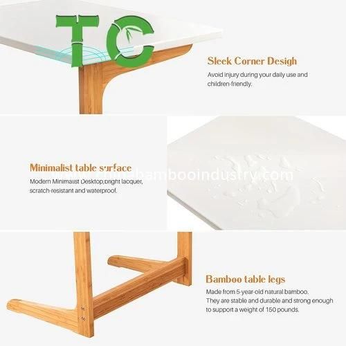 Wholesale Bamboo TV Tray Table Sofa End Couch Table Laptop Desk Snack C Bed Side Table Modern Furniture for Home Office L Shape