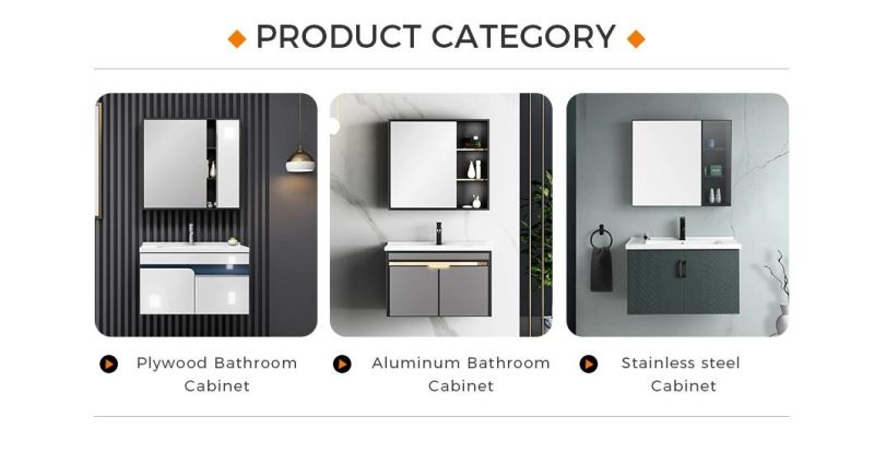 Euro Style Modern Water Resistant Aluminum Bath Cabinet Set Bathroom Sink Vanity for Shower Room