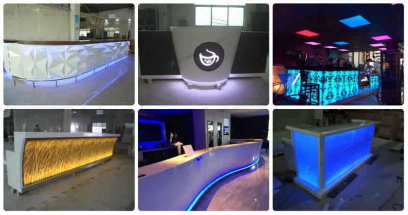 Commercialo Facny Bar Countertop Seamless Joint Acrylic LED Bar Counters