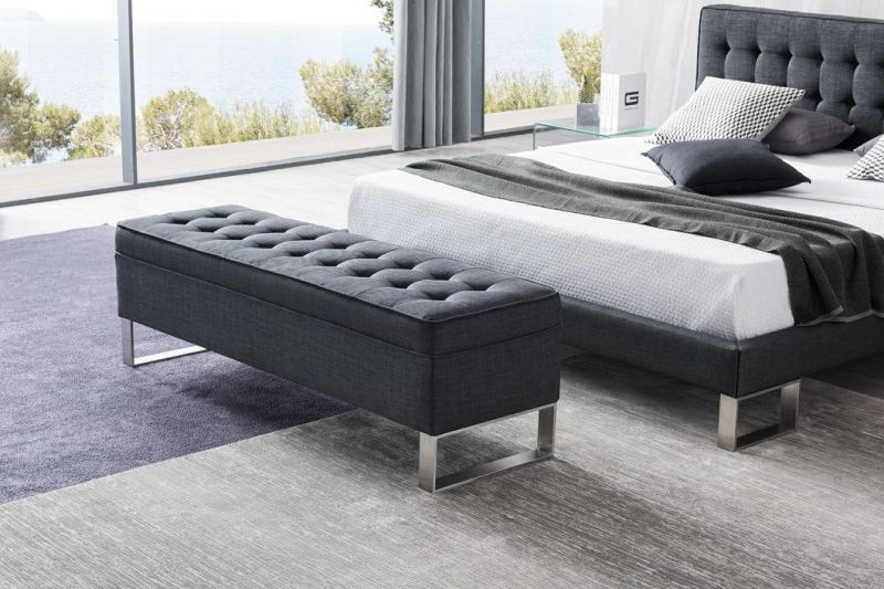 Hot Selling Item Modern Beds Latest Double Wall Bed of Fabric King Size Bed