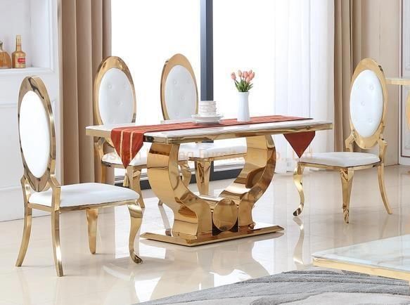 UK Home Restaurant Sintered Stone Dining Table Dining Furniture Sets MDF Dining Room Glass Dining Table Set and Chair Tempered Glass Desk Modern Home Furniture