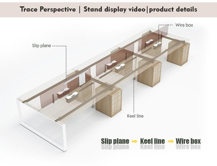 High Quality Table Work Station Office Furniture Modern 6 Person Workstation Office Desk