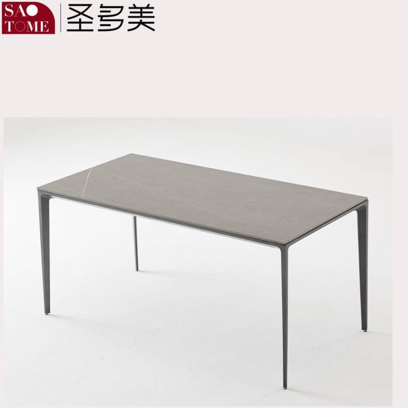 Modern Rock Furniture Aluminum Alloy Dining Table