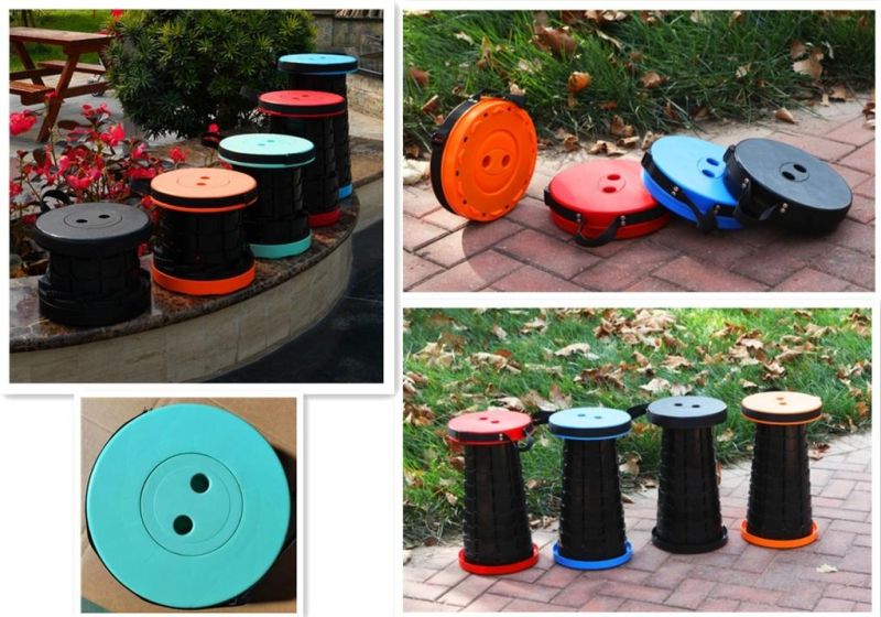 Bench Plastic Dining Room Table Stool Wholesale Stalls Sitting Room Stool Reinforce Circular Folding Stool