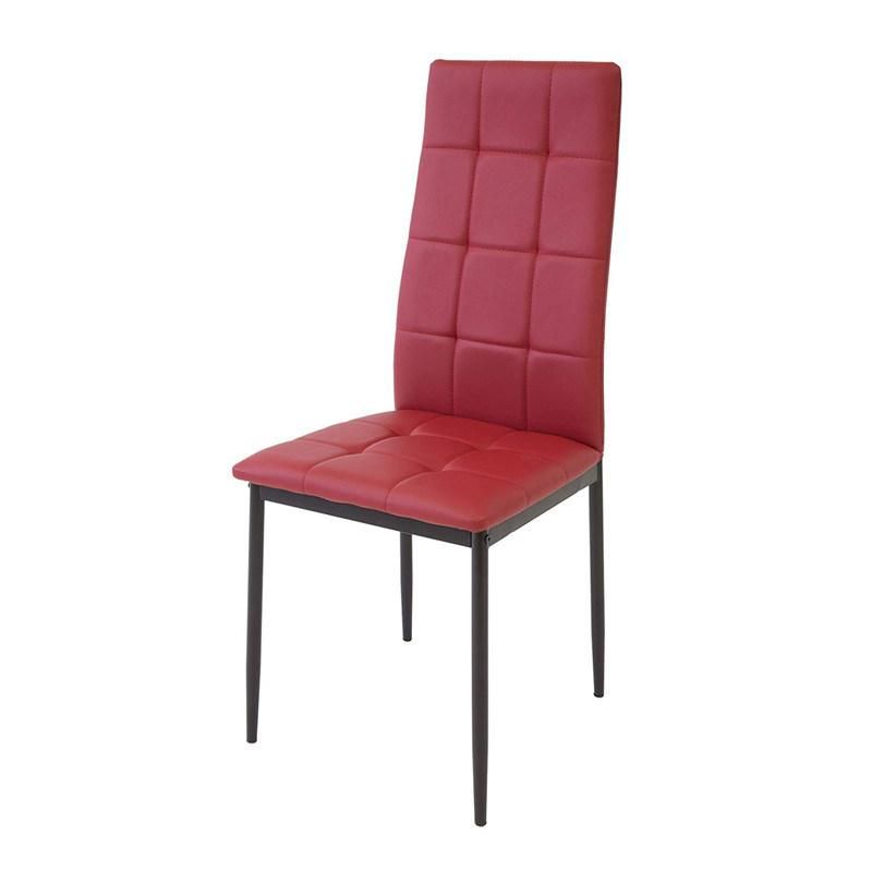 Modern New Home Design Hotel Restaurant Furntiure PU Leather Chair Dining Chair Metal Leg Meeting Chair