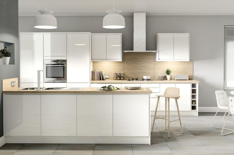 Melamine Modular Kitchen Cabinet Residential House Kitchen Furniture