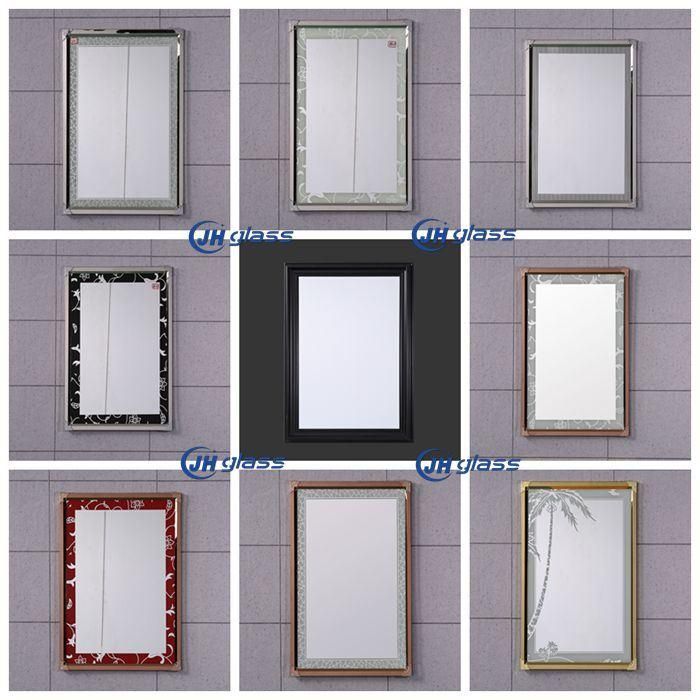 Full Length Metal Frame Wall Hanging Mounted Silver Aluminum Coated Mirror