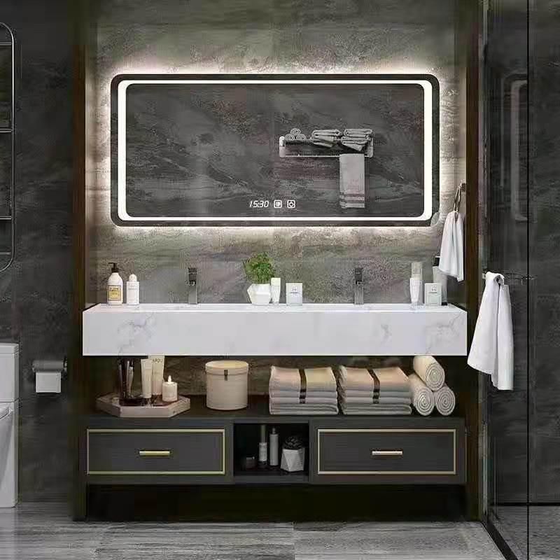 1200/1400/1600/1800 Customized MDF Wood Hotel Modern Wall Bathroom Vanity