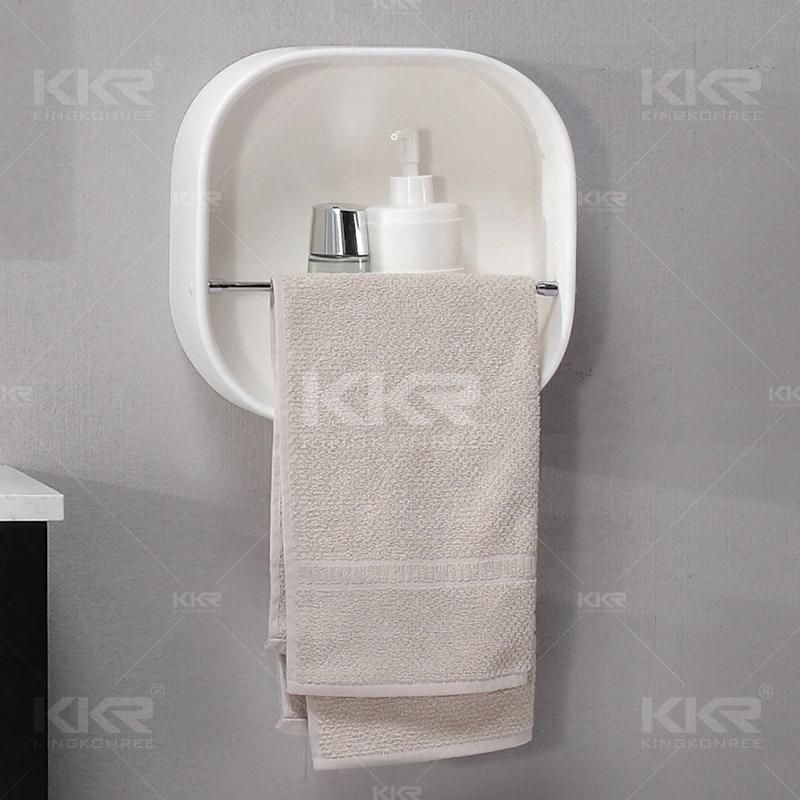 Wall Floating Resin Stone Material Easy Maintaince Shampoo Towel Shelf