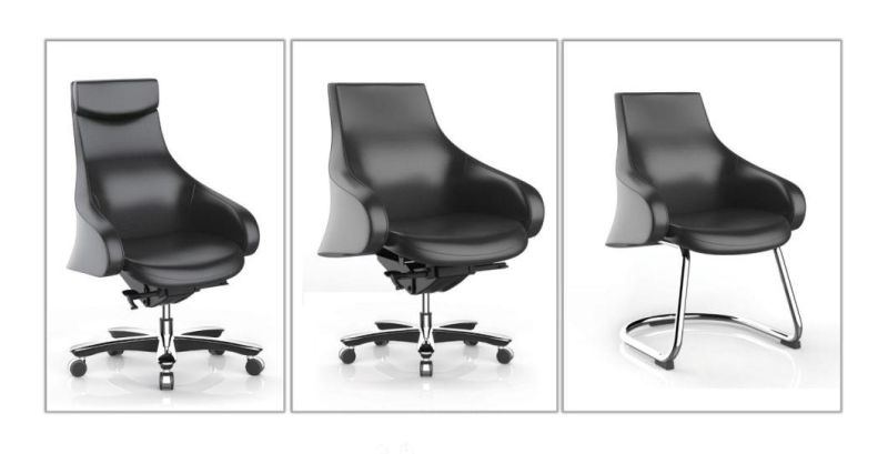 Nordic Modern Style Swivel Revolving Manager PU Leather Executive Office Chair