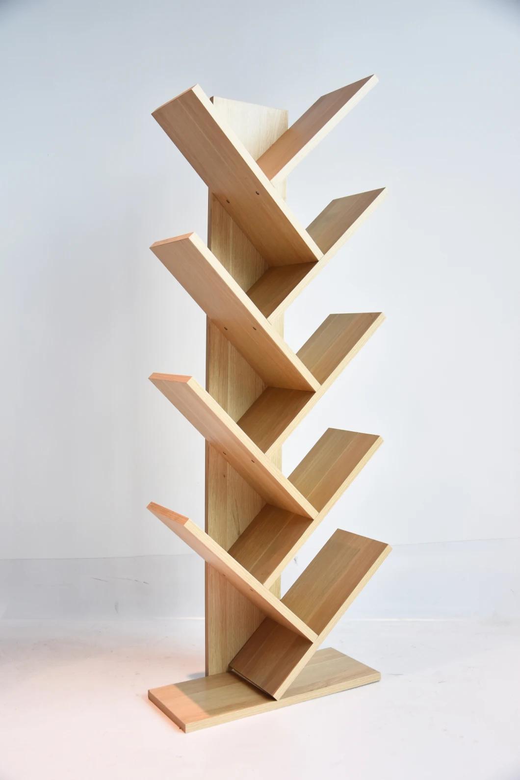 Ex-Factory Price Modern Furniture Design Wooden Tree Bookshelf