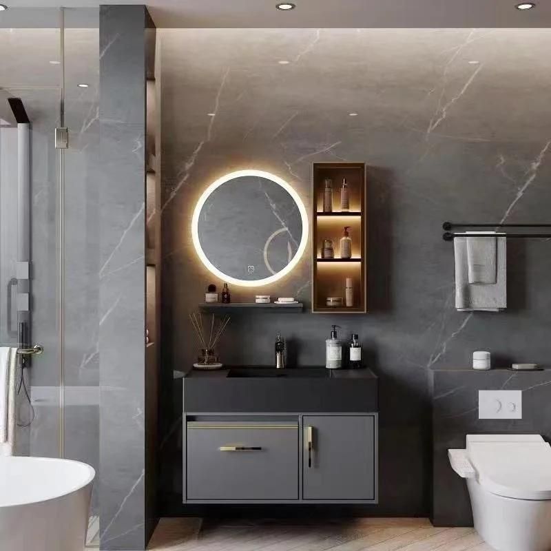 Light Luxury Rock Plate Bathroom Vanity Modern Simple Wash Face Hand Basin Intelligent Mirror