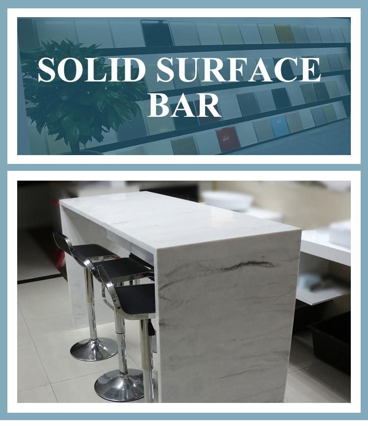 Solid Surface Black Table Corian Stone Coffee Table Bar Countertops Dining Table