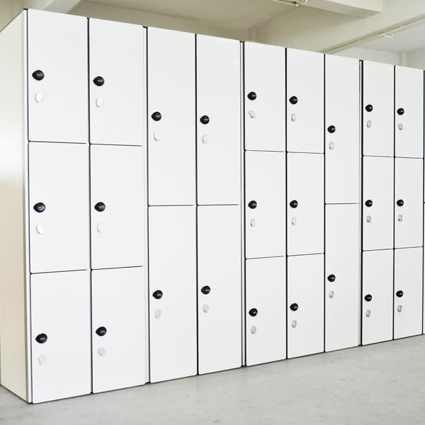 Modern Design 12mm HPL Compact Laminate 2 Door Cabinet Locker for Hospitals