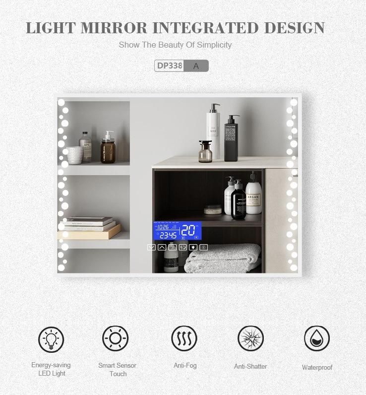 Bathroom Dimmable Brightness LED Wall Mirror for Dressing