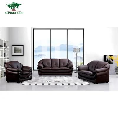 Modern Sectional Living Room Home Furniture 1+2+3 Top Grain Genuine Leather Sofa